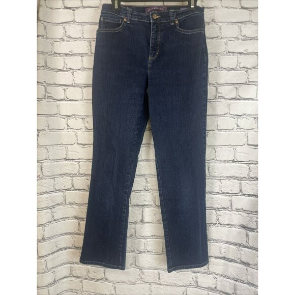 Gloria Vanderbilt Amanda Womens Jeans Missy Stretch Size 6 Dark Wash Pants - Picture 1 of 8
